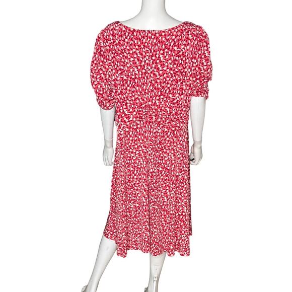Jessica Howard Plus Size Printed Ruched-Sleeve Dress Women’s Sz 18W NWT - Picture 6 of 9